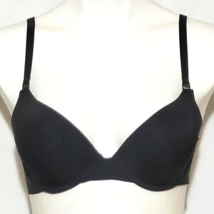 Catherine Malandrino Push Up Underwire Bra 36C Black